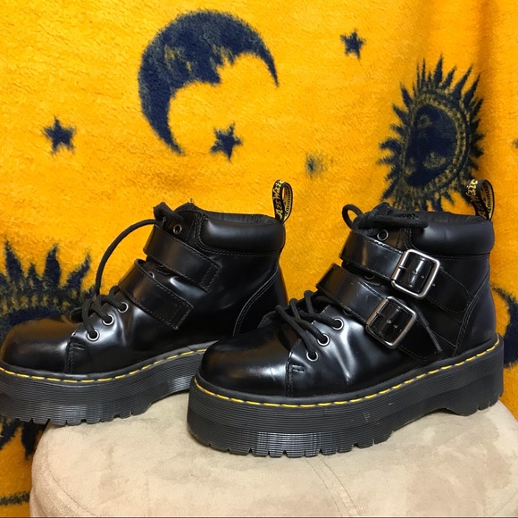 Dr Martens Bryony Buckle Platform Boots - Picture 4 of 8